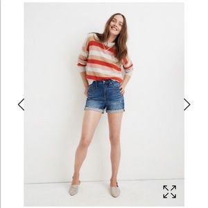 high rise denim boyshorts in glenoaks wash